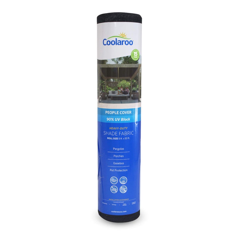 Coolaroo 90% UV Block Heavy Duty Sun Protection Fabric - Breathable Outdoor Shade Cover for Pergolas, Patios, Pets, Vehicles, and Play Areas, Tear-Resistant HDPE, 6ftx50ft Roll, Graphite - Image 5